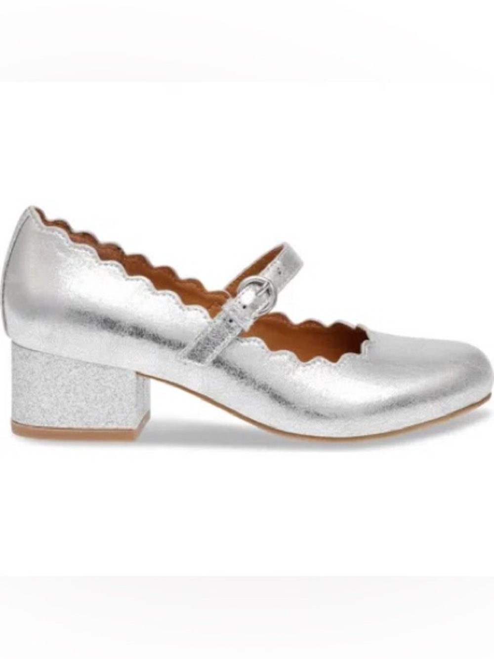 Dolce Vita DV Mary Jane Block Heel Dress Shoe with Scallop Edges